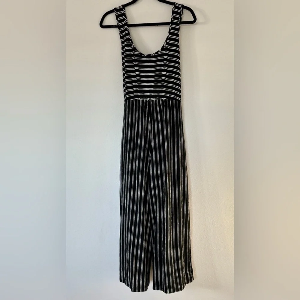 NWT Torrid Black & White Stripe Rib Culotte Jumpsuit Boho Playsuit Wide Leg